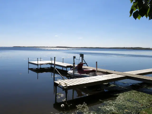 Dock and jet ski on Jackfish Lake