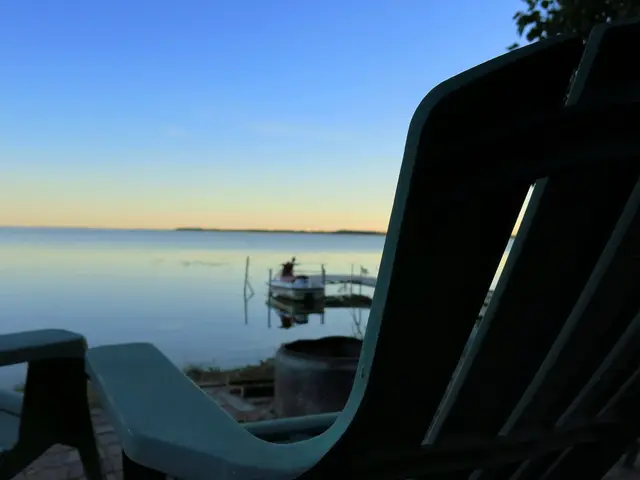 Evening view over Jackfish Lake from the shore
